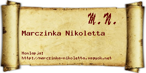 Marczinka Nikoletta névjegykártya